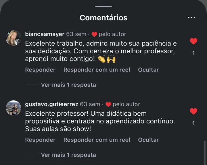 Depoimento de aluno