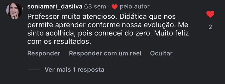 Depoimento de aluno