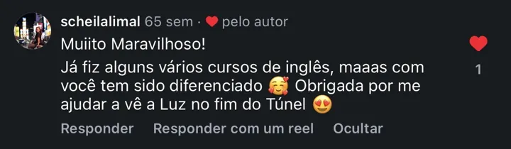 Depoimento de aluno